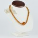 Cognac short amber necklace for adults